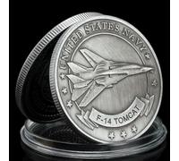 LGSMOUR United States Navy F-14 Tomcat Fighting Aircraft Souvenir Coin Department of The Navy Silver Plated Commemorative Coin-default