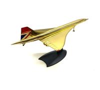 LGSRSNXHTX Concorde British Airways 1/200 Golden Diecast Airplane Model Suitable Collection and Desktop Decor Gift