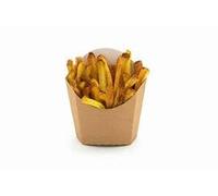 LGT 50Pk Kraft Disposable Cardboard Takeaway BBQ Festival Food Holders Tray Cone Scoop Box Hot Dog Pizza Burger Chips Fries Fish Crepe Sandwich Cake Baguette (Standard Chip Scoop/Fries Holder: 50)