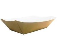 LGT 50Pk Kraft Disposable Cardboard Takeaway BBQ Festival Food Holders Tray Cone Scoop Box Hot Dog Pizza Burger Chips Fries Fish Crepe Sandwich Cake Baguette (Meal Trays: 50)
