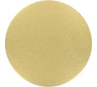 LGT 8" Gold Round Christmas Cake Board/Drum. 3mm Hard Board Double Thick. Perfect for Parties, Christmas, Weddings and Events.