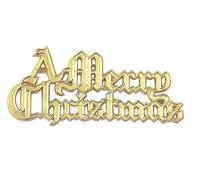 LGT Christmas Cake Topper Sets. 11 Unique Designs to Choose From. Cake Decorations, Motto, Lay Ons. ((D) 3 x Gold A Merry Christmas)