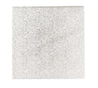 LGT - Cut Edge 1.8mm Silver Cake Decorating Card Boards for Baking, Weddings, Parties, Events in Square or Round (1 X 4 Square Cut Edge Board)