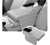 Lgtcjzfw 5-in-1 Car Armrest Cushion for BMW Z4 Z4M E85 E86 E89 G29 E52 20i 30i M40i, Memory Foam Center Console Pad with Tissue Box & Cup Holder, Premium Leather,White