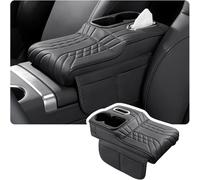 Lgtcjzfw 5-in-1 Car Armrest Cushion for BMW Z4 Z4M E85 E86 E89 G29 E52 20i 30i M40i, Memory Foam Center Console Pad with Tissue Box & Cup Holder, Premium Leather,Black