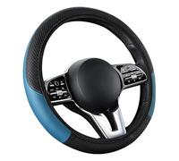 Lgtcjzfw Car Steering Wheel Covers for Peugeot 107 108 206 207 207CC 208, Elastic Breathable and Odorless, No inner ring handle sleeve, universal for all seasons,Black Blue