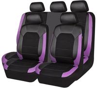 Lgtcjzfw Tailored Leather Car Seat Covers for Citroen DS3/DS3 Racing/DS3 Cabrio/DS4/DS5/DS3 Crossback/DS 4S/DS 5LS,Front & Rear seat Covers Heavy Duty Waterproof, full set (black + purple)
