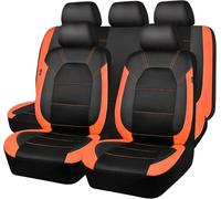 Lgtcjzfw Tailored Leather Car Seat Covers for Dacia Duster Duster 2 Duster 1 Duster S Logan Sandero S,Front & Rear seat Covers Heavy Duty Waterproof, full set (black + lemon yellow)