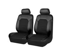 LGTYFVS 2 Pack Car Front Seat Covers for Jeep Compass S / 80th Anniversary/Longitude/Limited/Sport/Latitude, Airbag Compatible Waterproof PU Leather Seat Protectors with Breathable Comfort,Black