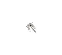 LGuenrot 61x42x23mm 39x28x15.5mm Alloy Anchor for Model Simualtion Ship Good Holding Power Great Stability Naval Anchors(39x28x15.5mm)