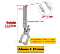 LGuenrot Worn Hole 4mm Damping Kneeling Landing Gear Height 95mm-165mm Worm Shock Tripod For 3-4kg RC Aircraft EDF Plane(D4- H 165mm)