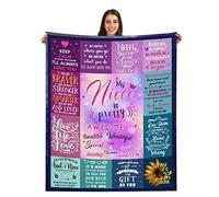 LGULDZ Niece Gifts from Auntie - Valentine's Day Niece Gitfs Blanket - Birthday Gifts for Niece from Aunt Uncle - Niece Throw Blanket from Aunt - Niece Brithday Gifts 50"x60"