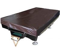 LGWG Billiard Pool Table Cover,7FT/8FT Snooker Pool Table Dust Cover, Outdoor Garden Furniture Cover, Heavy Duty Leatherette Billiard Pool Table Cover-Brown||7FT-90x51x7 in