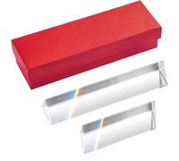 LGWJHCY 2 PCS Crystal Optical Glass Triangular Prism Refractor for Teaching Light Spectrum Physics and Photo Photography Prism - Rainbow Effect Photo