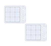 LGWJHCY 2 x XO board game silicone moulds, tic tac toe resin moulds, XO board resin moulds, epoxy resin casting mould, XO silicone moulds, DIY craft for table decoration, tabletop board game