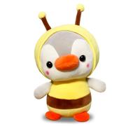 LGWJHCY 25 cm Penguin Soft Toy Plush Toy, Bee Outfit Cute Costume Plush Toy, Soft Penguin Bee Plush Cushion Cute for Family and Friends Birthday Gift