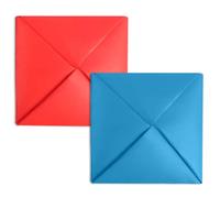 LGWJHCY Ddakji Game Set,2PCS Durable design Version,Blue and Red Traditional Korean Folding Game,Cardboard Hiting Paper Game