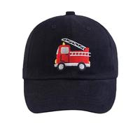 LGWJHCY Fire Engines Cap, UV Protection Cap, Adjustable Baseball Cap, Cotton Baseball Cap, Summer Hat Boys Girls One Size 2-5 Years Black