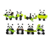 LGWJHCY Miniature Panda Figures, 8 Pieces Panda Cake Decoration, Children's Birthday Party Supplies, Cake Decoration, Cartoon Cake Toppers for Room Decoration, Creative Gifts