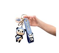 LGWJHCY Panda Football Keyring Bracelet, Cute Key Holder, Panda Cartoon Keyring, Decoration Accessories Cartoon for Keys. (Little Fish Shoulder Bag), blue, S