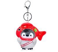 LGWJHCY Penguin Carp Plush Keychain, Penguin Keychain Penguin Shaped Keyring Plush Penguin Pendant with Key Ring for Lanyard, Keyring and Bag Pendant, Colored, 12