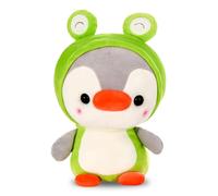 LGWJHCY Penguin Stuffed Animal Plush Toy, Frog Costume Plushie, Penguin Stuffed Animal Cuddly Toy Gift, for Family and Friends Christmas Birthday Present.