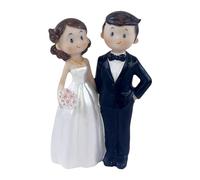 LGWJHCY Wedding Couple Cake Topper, Bride Groom Figures Cake Decorations, Romantic Love Cake with Bridal Bouquet for Birthday, Wedding, Valentine's Day, Car Decoration