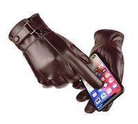 LGWJHCY Winter Leather Gloves, Men & Women gloves Crafted for Style and Function, Versatile Unisex Design, Thermal Cashmere Lining Touchscreen Texting Typing Dress Driving Motorcycle Gloves