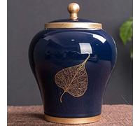 LGYGMD Beautiful Large Cremation Urn for Adult Pet Ashes, Ceramic New Urn Memorial for Human (Color : Blue) (Blue)