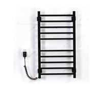 LGYGMD Black Heated Towel Rack Wall-Mounted Stainless Steel Fast Heating for Bathrobes Blankets PJs Left Line - Perfect Bathroom Drying Solution