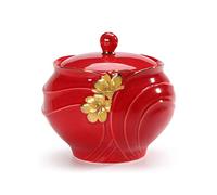 LGYGMD Funeral Souvenirs Funeral Urn for Adult&Pet Ashes,Human Medium and Large Memorial Urns,Handmade Ceramics Keepsake,Burial Urn at Home or Cemetery,Dog,cat Etiquette Container (Red 15cm*16cm)