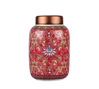 LGYGMD Funeral Souvenirs Funeral Urn for Adult&Pet Ashes,Human Medium and Large Memorial Urns, small Handmade Ceramics Keepsake,Burial Urn at Home or Cemetery or Etiquette container (Red 2.99 * 4.0