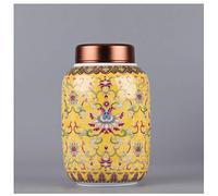 LGYGMD Funeral Souvenirs Funeral Urn for Adult&Pet Ashes,Human Medium and Large Memorial Urns, Small Handmade Ceramics Keepsake,Burial Urn at Home or Cemetery or Etiquette Container (Yellow 3.82*