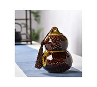 LGYGMD Funeral Urn Cremation Urns Burial Urns at Home for A Small Amount Human Ashes Creative Gourd Two Layers of Independence (Color : #2) (#2)