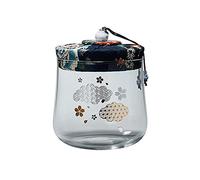 LGYGMD Funeral Urns, Cremation Urns, Adults Children Pet Urn, Glass Material A Small Amount of Human Ashes and Pet Ashes It Can Also Be Placed in The Home As A Memorial (Blue 11.1cm*7.4cm)