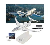 LGYGMD G-650 1:200 Gulfstream G650ER Business Jet Model 16cm Realistic Simulation Prefabricated Static Display Aircraft with 0-14mm Aluminum Expanding Hole Puncher Opener Reamer Tools