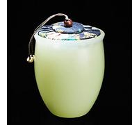 LGYGMD Keepsake urns for Ashes Glazed Jade Porcelain Urns for Ashes Small, Sealed Against Moisture Ashes Urns, Memorial for Human Pet Ashes Dog Cat Ash 10/28 (Color :) (Green)
