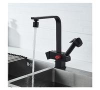 LGYGMD Kitchen Sink Faucet Cold and Hot Dual Control All Copper Pull-Out Rotation Retractable Vegetable Washing Basin with Spray