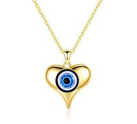 LGYGMD ladies jewellery Turkish Bracelets 925 Sterling Silver Blue Enamel Evil Eye Necklace For Women Man Jewelry teen girl s