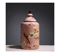 LGYGMD Large Palace Cremation Urns Ceramics Seal Handcrafted Display Burial Urn at Home or in at Columbarium 10/10 (Color : Yellow, Size : Small) (M)