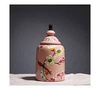 LGYGMD Large Palace Cremation Urns Ceramics Seal Handcrafted Display Burial Urn at Home or in at Columbarium 10/10 (Color : Yellow, Size : Small) (S)