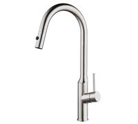LGYGMD Out Stainless Steel Sink Faucet with Pull Down Dual Mode Sprayer, ° Rotation Cold and Hot Kitchen Mixer Tap Deck Mounted Single Handle,White