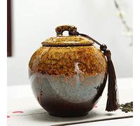 LGYGMD Urns for Human Ashes Adult Medium Cremation Urn Ceramic Pet Human Ashes (Color : Brown) (Yellow)