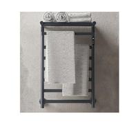 LGYGMD Wall Mounted Heated Towel Timer Stainless Steel -in Drying Rack Bathroom Finish Space-Saving with Top Shelf - Perfect for Warm Dry Towels