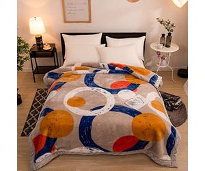LGYKUMEG Heavy Winter Fleece Plush Blanket King Size,Korean Mink Blanket,Silky Soft And Warm, 2 Ply Reversible Raschel Bed Blanket,Mode,200x230cm4kg