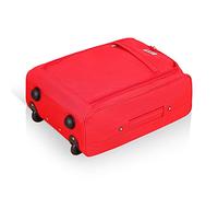 LH 05 Free Flyer Cabin Bag, Travel Bag, Carry on Hand Luggage Suitcase in Amazing Colours & Extra Large 71 cm Folding Trolley Suit-case Bag 50 x 33 x 20cm (Red Plain)