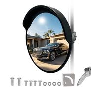 LH-GUARD Convex Mirror - 18" Corner Mirrors for Garage, Warehouse Blind Spot, Security Mirror for Driveway, Waterproof Cap Convex Mirror Indoor Outdoor with Clear View