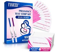 LH & HCG Test, 25 Ovulation Test Strips & 10 Early Pregnancy Test Strips | Easy Home Testing, Highly Accurate, Ideal for Women Tracking Peak Fertility Days Daily