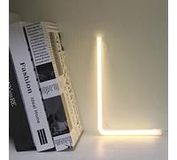 LED Letter Lights Warm White Neon Word Signs Battery/USB Operated Alphabet Sign Art Wall Light for Kids Room Wedding Birthday Party Christmas Home (L)