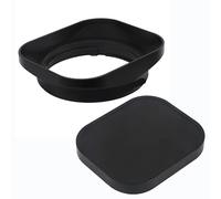 LH-P15 Square Metal Lens Hood Compatible for Panasonic 15mm | for DG SUMMILUX 15mm f1.7 ASPH lens square metal camera lens hood shade(Lens Hood and Cap)